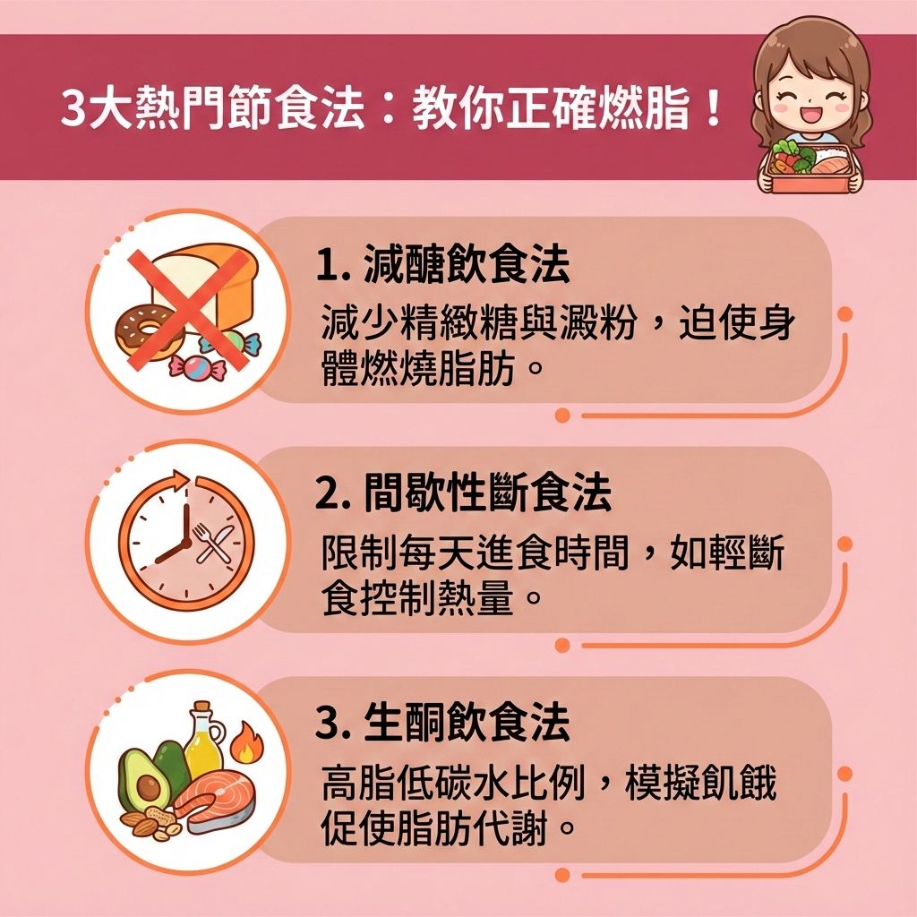 這是一張台灣健康部落格風格的醫美資訊圖表,解說正確的節食觀念。許多女孩為了控制熱量攝取與降低體重及體脂率,會盲目精算卡路里。然而,若缺乏均衡營養,未能攝取足夠的營養素、蛋白質與膳食纖維,甚至過度限制碳水化合物與水分,不僅會損害腸胃健康,還會影響荷爾蒙分泌(擾亂荷爾蒙),進而引起情緒波動。
錯誤的節食會減慢新陳代謝並降低基礎代謝(損害新陳代謝與基礎代謝率),更會導致肌肉流失(消耗肌肉)。一旦恢復正常飲食,極易產生報復性進食,誘發暴食症或厭食症,造成嚴重的體重快速反彈(即溜溜球效應),反而囤積更多脂肪。
為了安全有效地燃燒體內脂肪並落實健康體重管理,應諮詢專業營養師以建立健康飲食並制定專屬餐單。日常中需配合帶氧運動,才能真正改善易胖體質並突破減肥停滯期。若想針對頑固贅肉,可選擇醫學美容的局部減脂療程。香港完美醫療提供專業的醫美定位修形方案與無痛溶脂技術,助您輕鬆重獲自信體態!